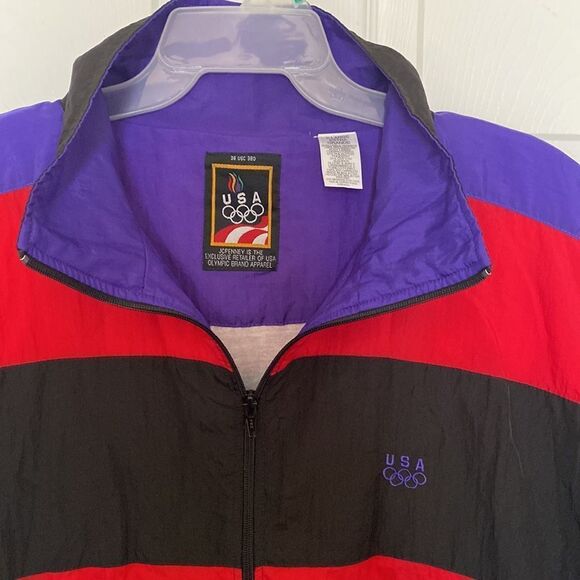 USA OLYMPIC X JCPENNEY Men’s Full Zip, Fully Lined Windbreaker Jacket Size XL - Picture 2 of 5